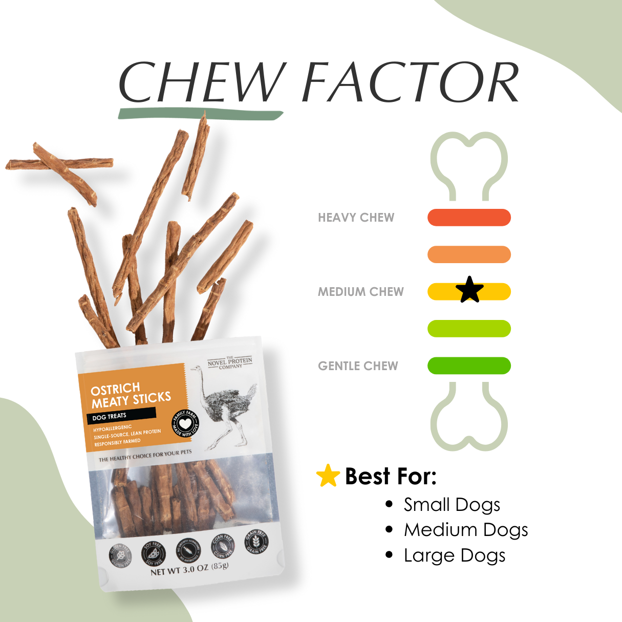 Ostrich Meaty Sticks