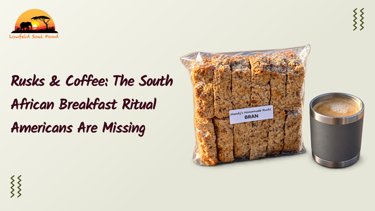 South African rusks dipped in a hot cup of coffee for a traditional breakfast.