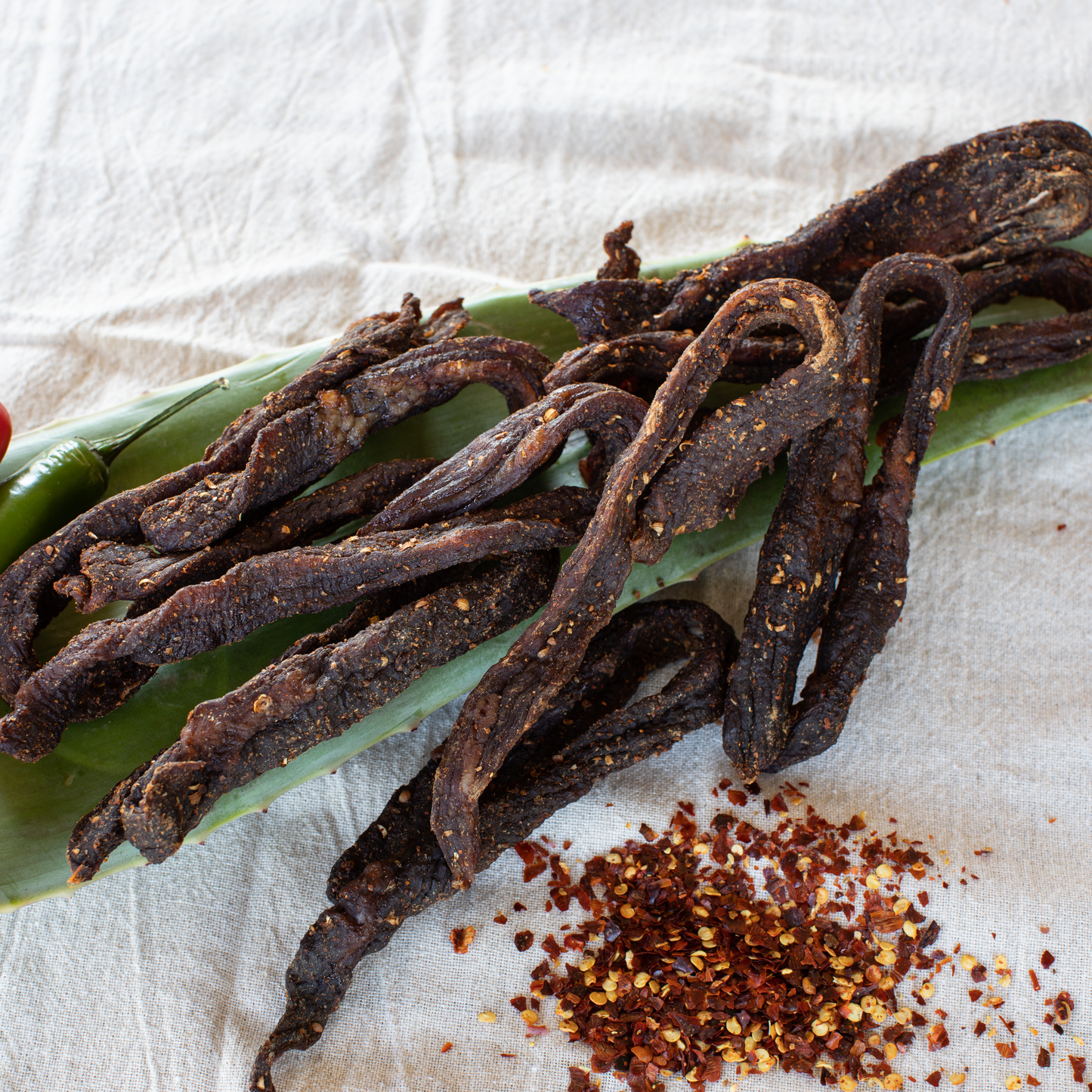 Beef Chili Bites (Dry and Spicy Biltong Sticks)